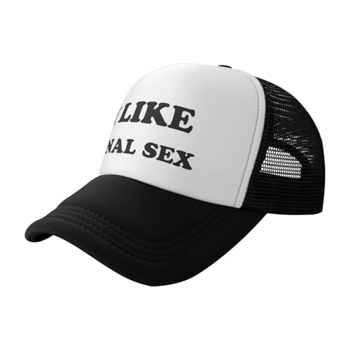 Funny Trucker Hat for Women Men Cute Humor Gag Hats Adjustable Mesh Caps - color: I Like Anal Sex 1