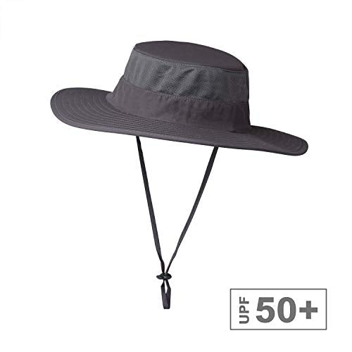 Fishing Hat,Sun Cap with UPF 50+ Sun Protection and Neck Flap,for Man and Women - color: Dark Gray