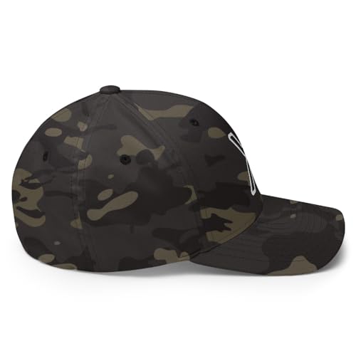 FX XRP Fitted Hat Embroidered Curved Bill Mid Crown Closed-Back Structured Twill Cap - color: Multicam Black, size: Large-X-Large