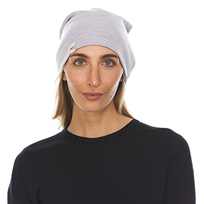 100% Merino Wool Cuff Beanie - Warm Winter Hat - Novelty Beanie - Toque - color: Ash Gray