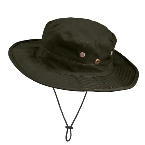 Kids Sun Hats for Boys Girls Bucket Hat UPF 50+ UV Protection Safari Hat Lightweight & Breathable Boonie Hat - color: 1 Pack-army Green