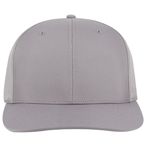 Ashen Fane Polyester Pro Style Structured High Profile Semi-Curved Bill Adjustable Snapback Hat - color: 6p - Grey