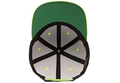 Flexfit Unisex Adult Yp Classics Premium Snapback Cap – 2-Tone - color: Black/Neon Green