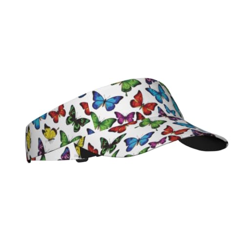 Leopard Print Sunscreen Visor Cap Adjustable Empty Top Athletic Beach Hat - color: 9