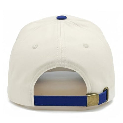 Embroidered Baseball Cap, Cotton Dad Hat, Fun & Heartfelt Stitching, Adjustable Casual Outdoor Hat for Men Women - color: Girl Dad - Navy Blue/Beige