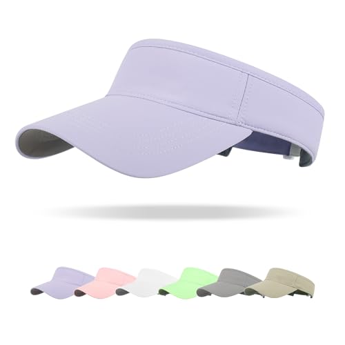 Sun Visor Hats for Women Athletic Visors for Running Tennis Golf Sports - color: Purple