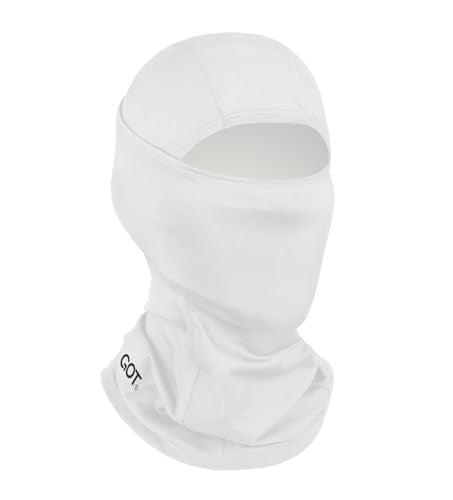 UPF 50+ Balaclava Ski Mask for Men Women - UV Face Mask Motorcycle Shiesty - color: White