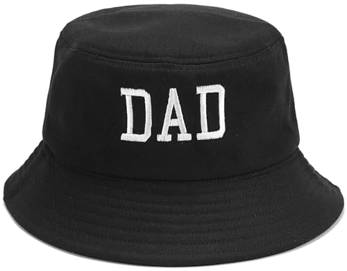 Bucket Hat Beach Sun Hat Fishing Hat for Women Men, Summer Outdoor Travel Packable Fisherman Hat - color: Dad