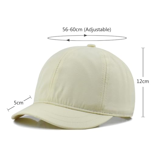 Fashion Short Brim Lightweight Quick Dry Baseball Cap Unconstructed Plain Low Profile Dad Hat for Men Women - color: Black