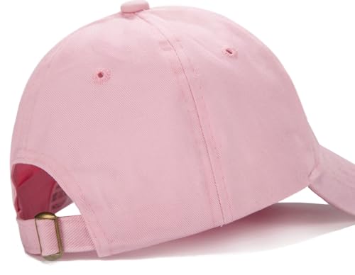 Edoneery Kids Baseball Hat, Adjustable Cotton Cap - color: Pink, style: 9-14 Years