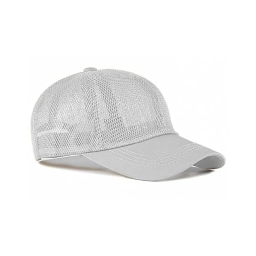 FASHIXD Mesh Baseball Cap for Men Women Summer Breathable Trucker Hats Adjustable Outdoor Sports Running Hats - color: White