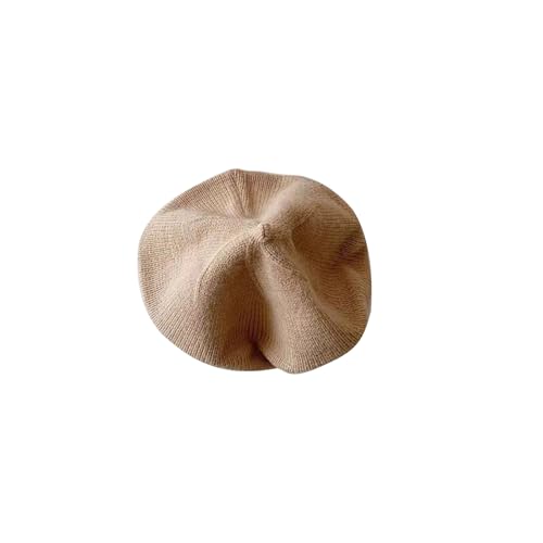 Infant Baby Boys Girls Beret Hat Fall Winter Knitted Beanie Hat Toddler Kids Beret Skull Hat French Artist Knit Hat - color: A-khaki