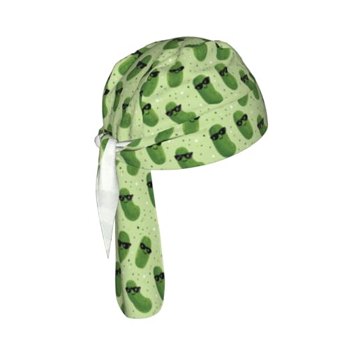 Adjustable Cycling Cap, Quick Dry Sports Bandana Skull Cap Helmet Liner - color: Pickle