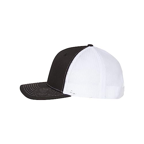 Printed Five-Panel Trucker Hat by Cotton Paperie - color: Black/ White