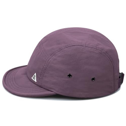 Clakllie Quick Dry Short Brim Hats for Men 5 Panel Running Hat Waterproof Baseball Cap Outdoor Hiking Hat Flat Bill Cadet Cap - color: Cdus-ddy1-purple