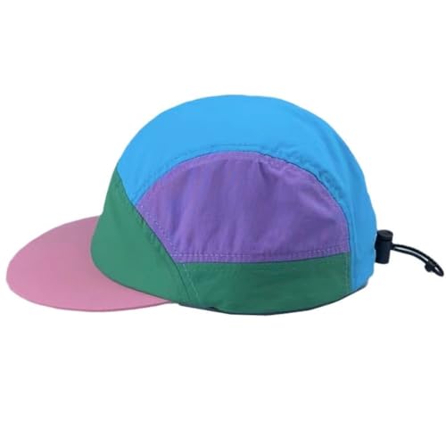 FASHIXD 5 Panel Hats for Men Baseball Cap Outdoor Sports Running Cap - color: Green/Blue