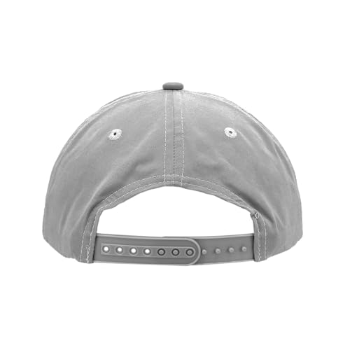 5 Panel High Profile Relaxed Cotton Blend Rope Hat - color: Grey