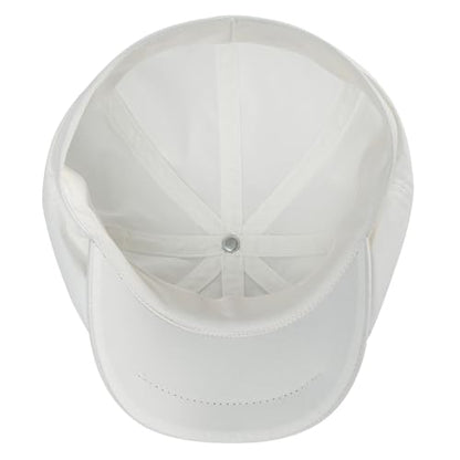 Toddler 8 Panel Cotton Newsboy Cap - color: White, size: 6-24 Months