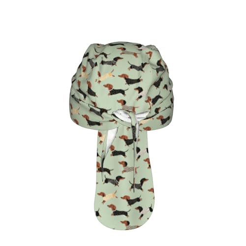 Adjustable Cycling Cap, Quick Dry Sports Bandana Skull Cap Helmet Liner - color: Funny Dachshunds Dogs
