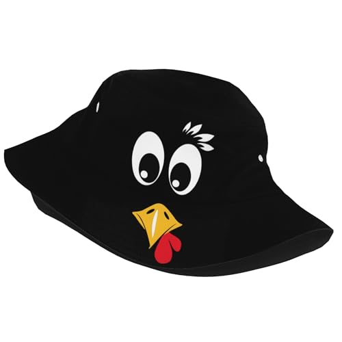 Trendy Bucket Hat - Comfortable Packable Sun Beach Hat for Women Men, Perfect for Outdoor Activities Travel Hiking - color: Funny Turkey Face 1