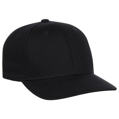 Lids Blank All Star Classic Structured Stretch Fitted Baseball Cap – Curved Bill Hat for Men and Women - color: Black, size: Large-X-Large
