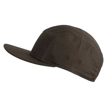 5 Panel Superior Cotton Twill Flat Bill Camper Cap - color: Dark Olive