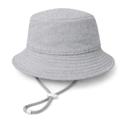 Baby Sun Hat Infant Toddler Summer Cotton Yarn Beach Bucket Hat for Boy Girl - color: Gray, size: 6-24 Months