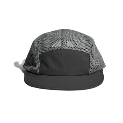 FASHIXD Mesh 5 Panel Runner Hat for Men Flat Brim Quick Dry Running Hat - color: Gray
