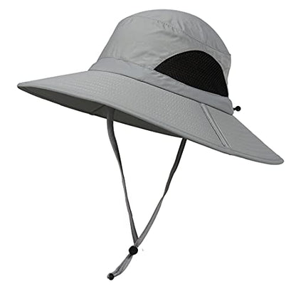 YR.Lover.Outdoor Boonie Men and Women's Hat Sun Protection Waterproof Cap for Safari Fishing Hunting Bucket Hat - color: Light Gray1
