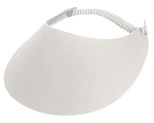 TOP HEADWEAR Women's Cotton Foam Visor- Stretch Sun Protection Hat - color: White