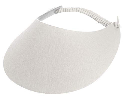 TOP HEADWEAR Women's Cotton Foam Visor- Stretch Sun Protection Hat - color: White