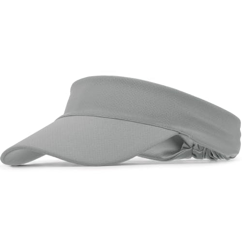 Sun Visor for Women Men Summer Lightweight Sports Sun Visors Hats - color: Grey