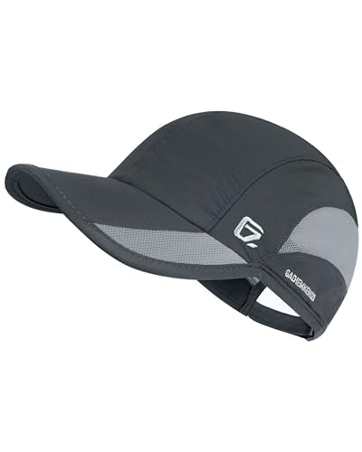 GADIEMKENSD Quick Dry Run Hat Cooling Breathable Mesh - color: Dark Gray, size: 7-7 1/2