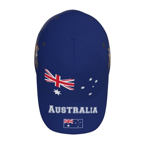 National Flags Baseball Cap for Men Women, Adjustable Trucker Hat Sun Visor Caps, Outdoor Dad Cap Patriotic Hat - color: Australian Flag