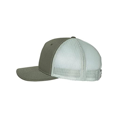 Printed Five-Panel Trucker Hat by Cotton Paperie - color: Beetle/ Quarry