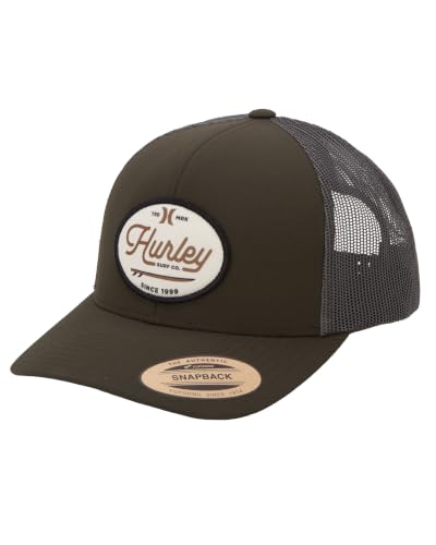 Hurley Mens Hat Beach Break Trucker Water Resistant Baseball Cap - color: Olive