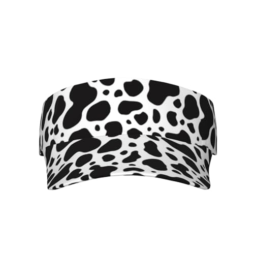 Sports Sun Visor Hats Adjustable Men Women Lightweight Packable Cooling Empty Top Visor Hat for Running, Tennis, Golf - color: Cow