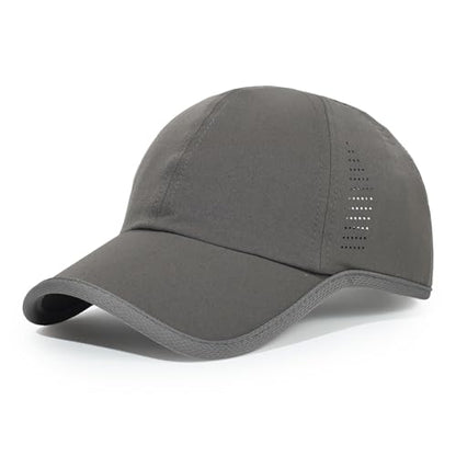 HH HOFNEN Quick Dry Baseball Hat Unstructured Athletic Golf Cap Women Men - color: 1-darkgray
