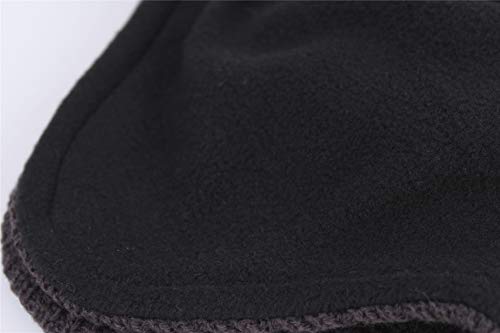 Connectyle Men's Knit Winter Hat with Ear Flaps Fleece Lined Beanie Warm Knitted Skull Cap Beanies Watch Hat - color: Dark Grey