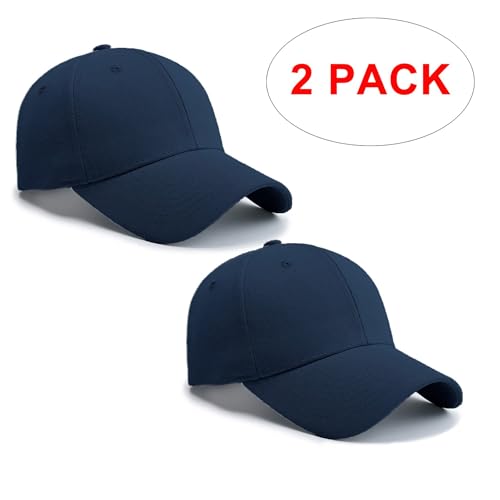 PFFY 2 Packs Baseball Cap Golf Dad Hat for Men and Women - color: Blue+blue (2 Packs)