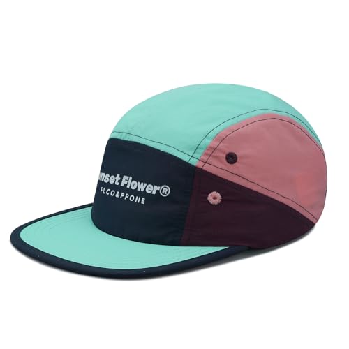 Croogo Quick Drying 5 Panel Baseball Cap Colorful Lightweight Flat Bill Hat - color: M-dfb1-green