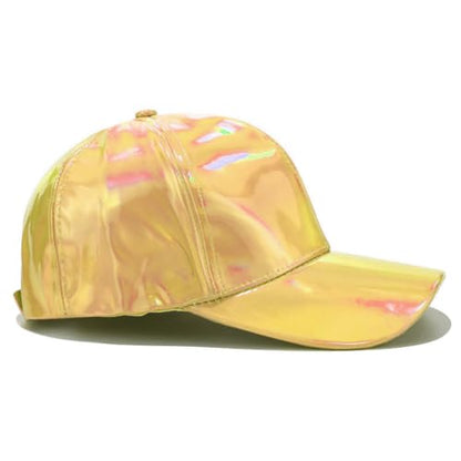 Women's Men's Fashion Baseball Cap Adjustable Strapback Hats Dad Hat Visor Sports Hat - color: Gold