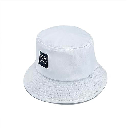 Bucket Hat Unisex Simple Caps Hip Hop Gorros Men Women Cap Beach Fishing Sunhat - color: White