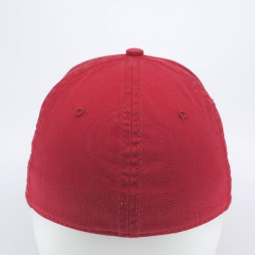 Cotton with Stretchable Polyester Air Mesh Back Flex Six Panel Baseball Cap - color: A-flex Red, size: Small