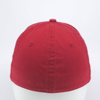 Cotton with Stretchable Polyester Air Mesh Back Flex Six Panel Baseball Cap - color: A-flex Red, size: Small