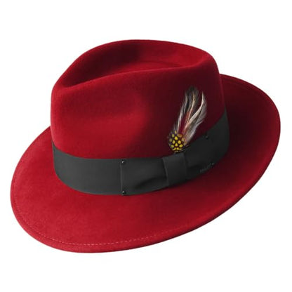 Bailey of Hollywood Men's Fedora Hat - color: Red, size: Small