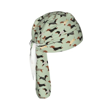 Adjustable Cycling Cap, Quick Dry Sports Bandana Skull Cap Helmet Liner - color: Funny Dachshunds Dogs
