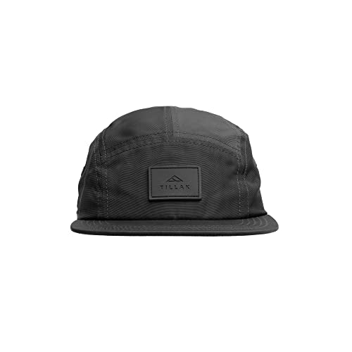 Tillak Wallowa Kodra Hat, Lightweight Oxford Nylon 5 Panel Cap with Snap Closure - color: Black