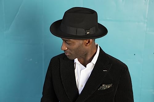 Scala Classico Men's Crushable Wool Felt Fedora - color: Grey, size: X-Large