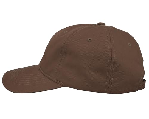 Gelante Cotton Twill Washed Unstructure Baseball Cap - Adjustable Blank Hat for Men Women - Wholesale Bulk Lot of 6 Pack - color: Solid Brown